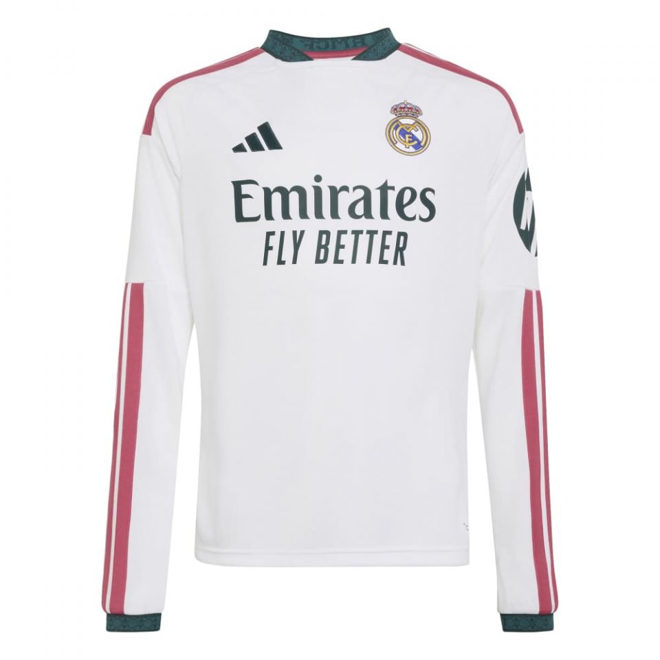 adidas Real Madrid CF 2026/27 Youth Long Sleeve Home Jersey